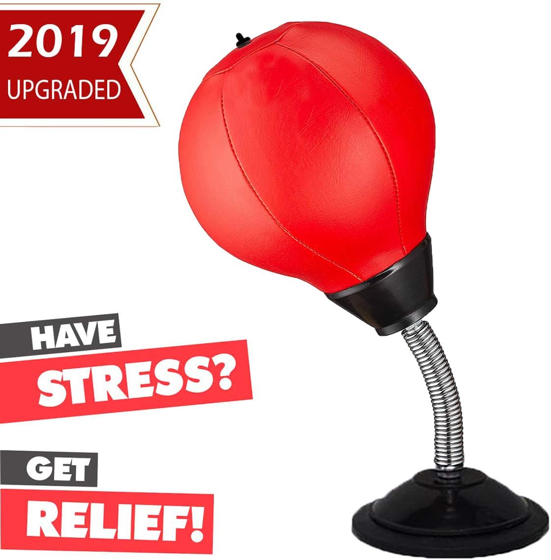 Keytas Desktop Punching Bag with Stand Boxing Bag for Kids Stress Buster Relief Ball Office Gifts Toys for Men and Adults Punch Ball with Suction Cup to Reflex Strain and Tension