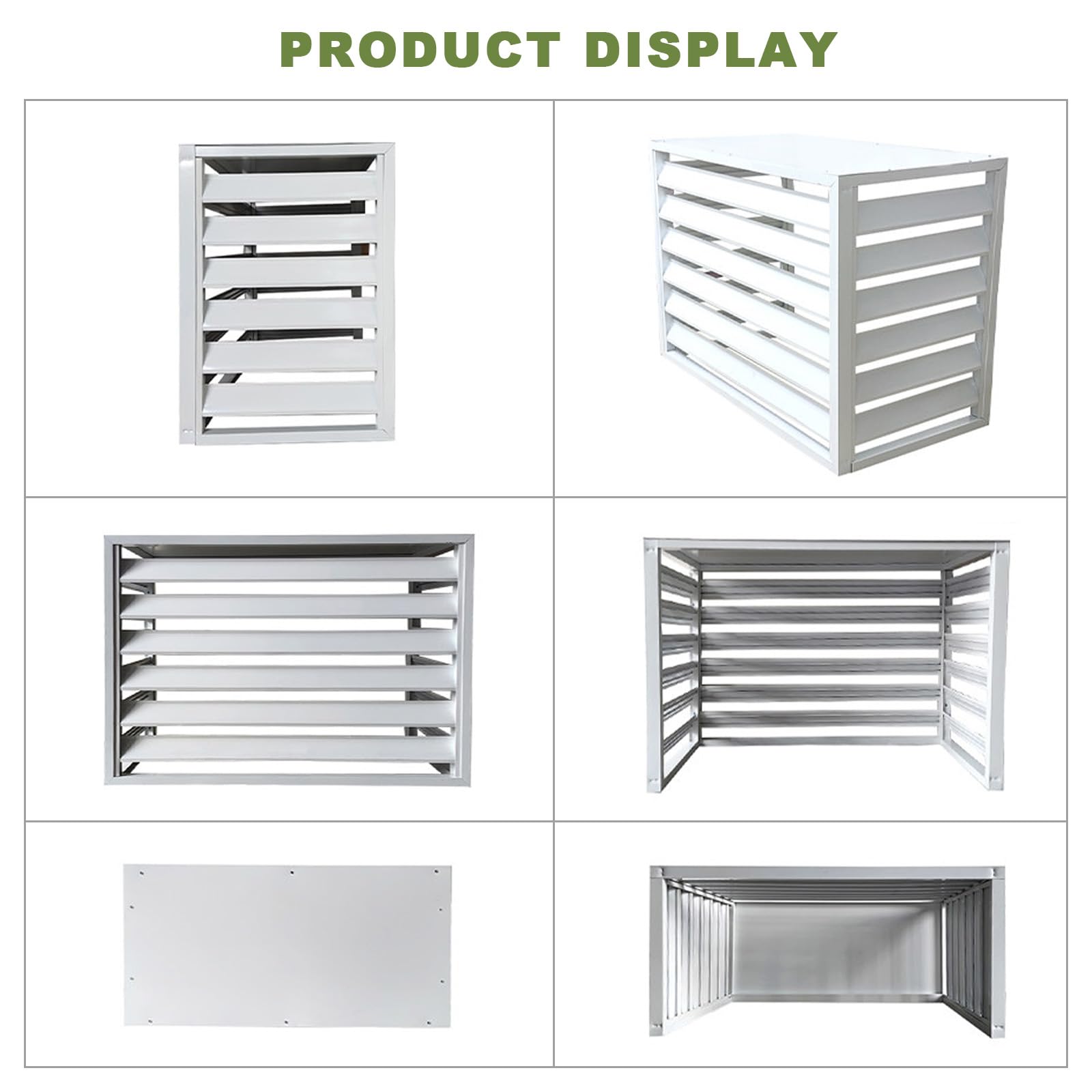 Générique Cache Climatiseur Exterieur Aluminium Cache Clim Extérieur avec Plateau Supérieur Protection de Unité Extérieur pour Pompe À Chaleur pour Balcon Jardin Terrasse