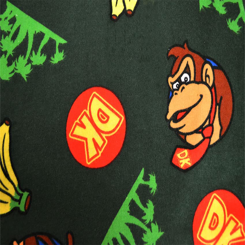 MJC Mens Nintendo Donkey Kong Black Cotton Lounge Shorts2