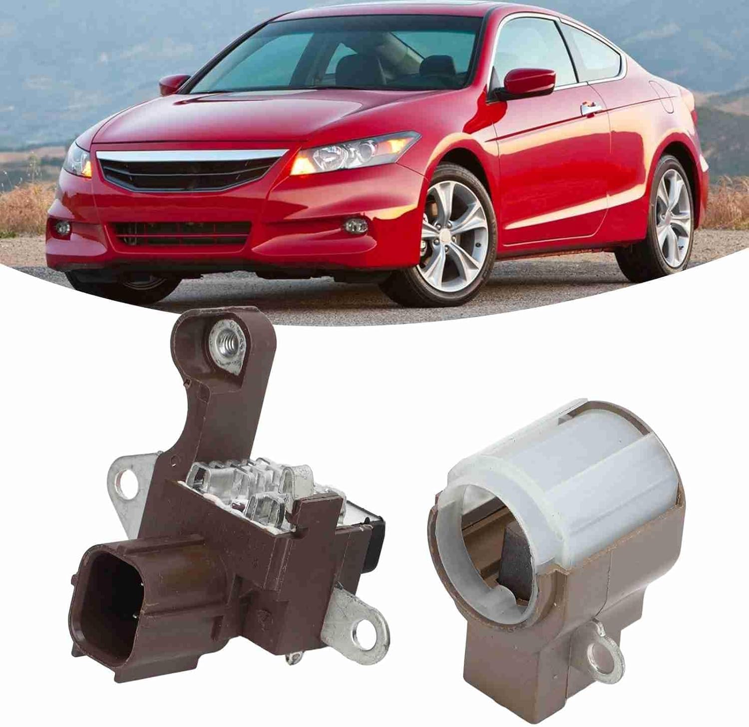 Alternator Voltage Regulator Brush Holder Kit Premium ABS Aluminium Alloy Replacement for V6 3.5L 2008 2012 and Crosstour V6 3.5L 2010 OE 1042105910