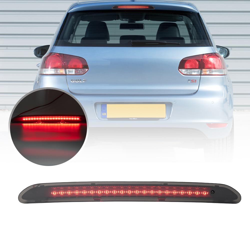 Lente nera LED rosso Terzo stop Luce Freno Per Golf VII Hatchback/Variant Golf VI/Plus Polo V 6R 6C Polo VI Seat Tarraco CHMSL Centro Posteriore Alta Mount Terza Stop Lampada