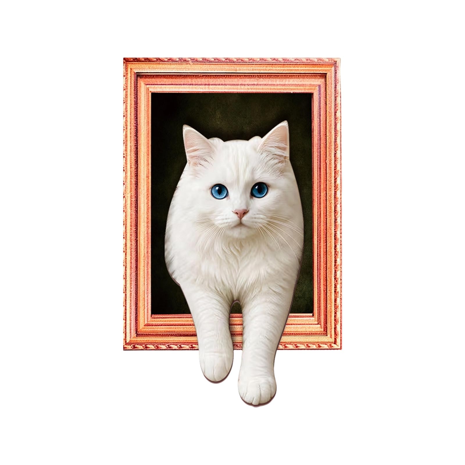Pangboer D Fridge Magnet Woo Frame 3 Peeking Feline Ecor For Refrigerator Locker Whiteboar, Charming Home Accent Piece Refrigerator Magnet Ecor Frame Feline Woo Locker Whiteboar Accent Pet Theme