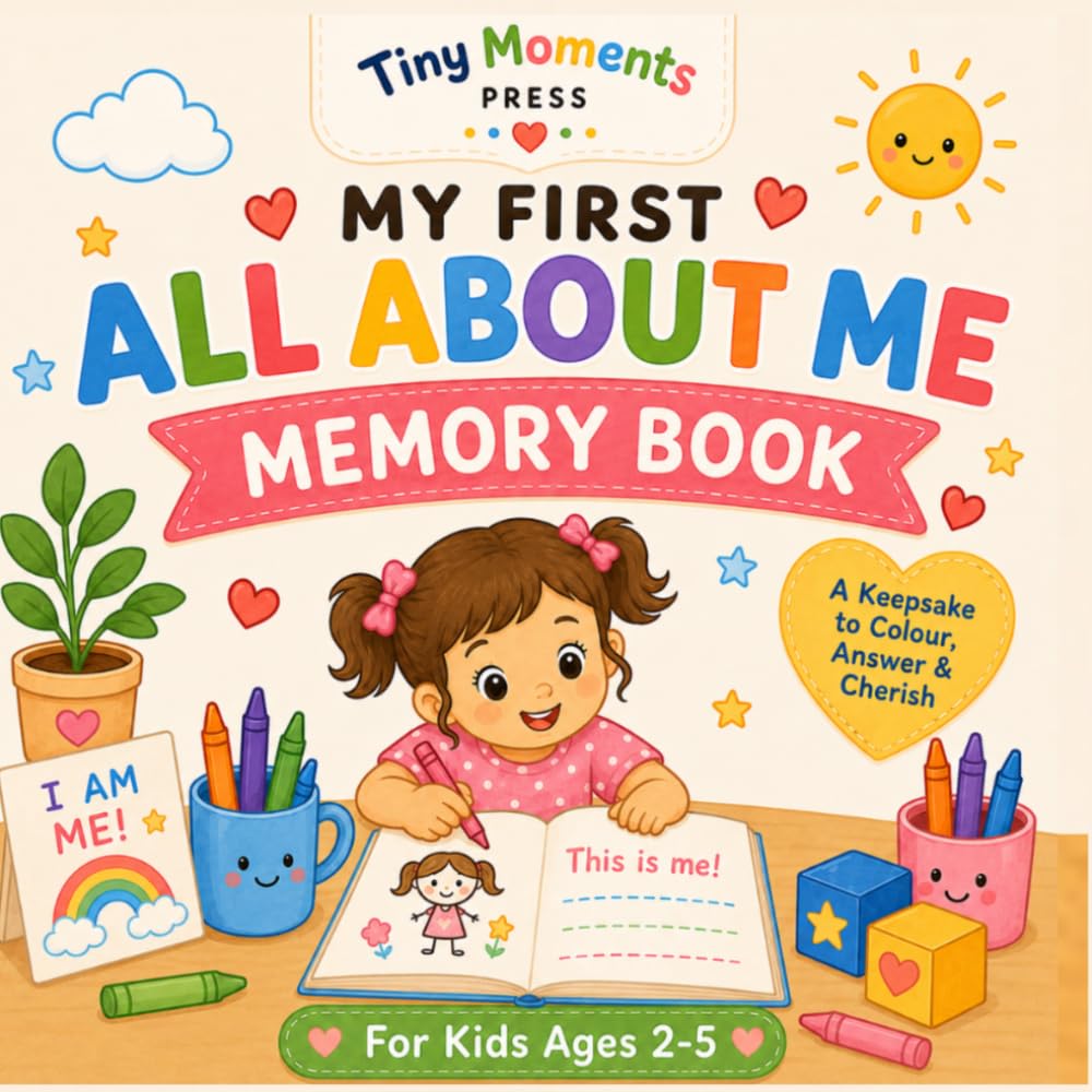 My First All About Me Memory Book: A Fun Fill-In Keepsake and Colouring Book for Girls Ages 2-5 | Special Gift for Girls (Tiny Moments My First Memory Books)