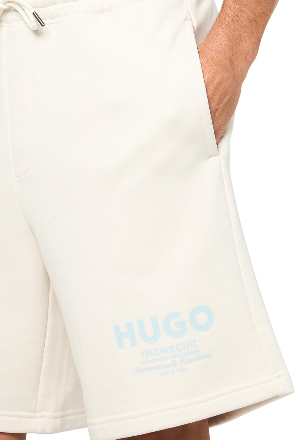HUGO Men's Printed Logo Cotton Shorts - Image 3
