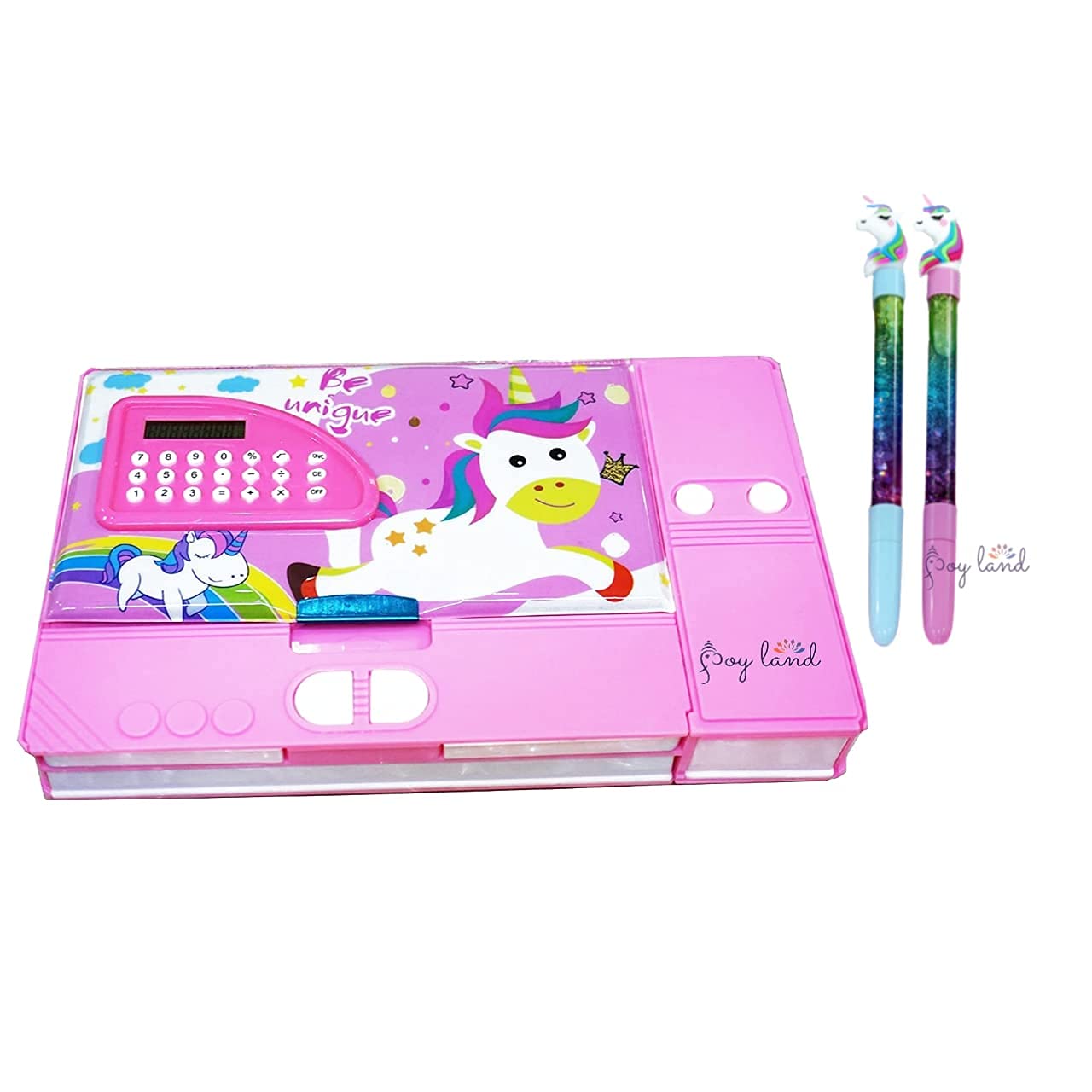 Tanuj Multi Purpose Cartoon Printed Double Sided 1 Jumbo Magnet Pencil Box 1 Pcs Glitter Pen & 12 colour pencils 3 pencil & 1 eraser for Kids (Pink Purple) (B0D11SLMVC) Amazon Price History, Amazon Price Tracker