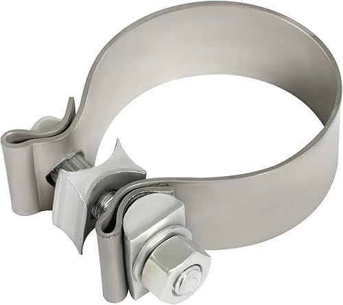 Miniatura 6 de Simnliras Paquete de 2 tubos de extensión de tubo de escape recto de 2.5 pulgadas de diámetro exterior con abrazadera, tubo de escape recto de