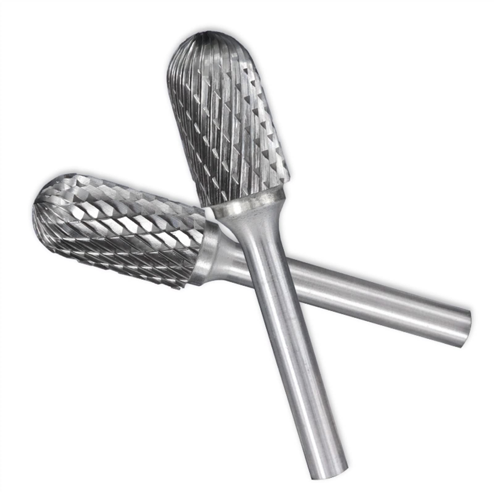 Rebabas de carburo de tungsteno tipo C, limas rotativas for fresado de Metal, cortador de brocas for tallado, rebabas rotativas de vástago de 6mm, 1 Uds.(25x16mm)