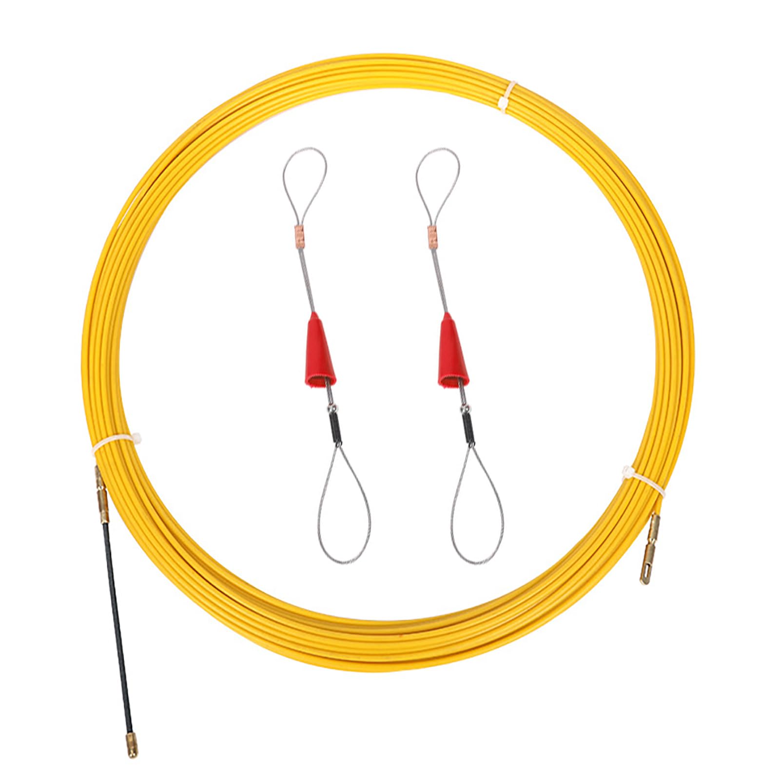 33FT Fish Tape Wire Puller - Spring Steel Electrical Cable Fishing Tool For Electricians