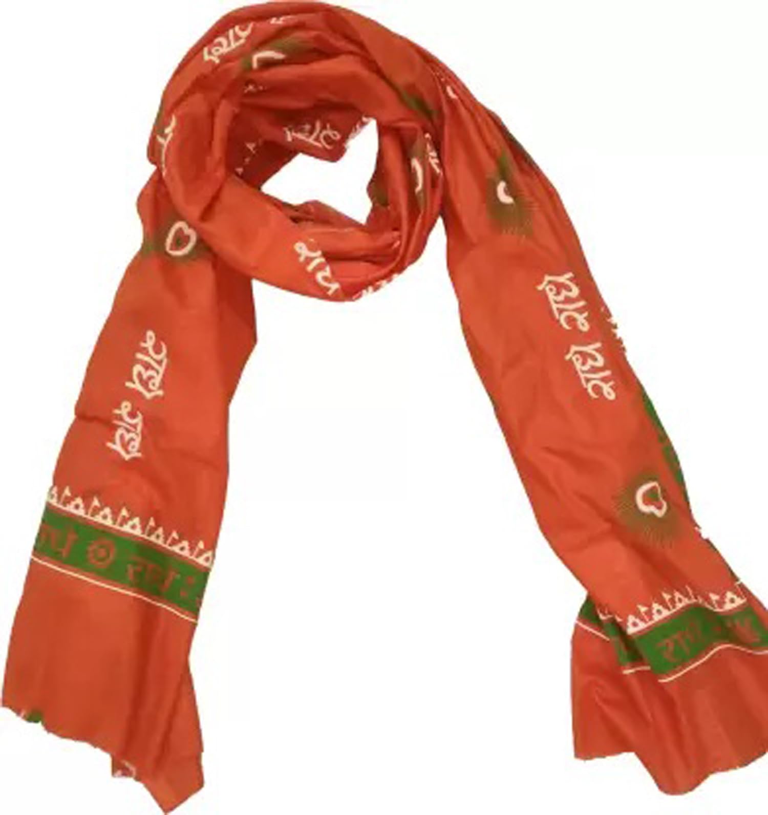 Printed Pure Cotton Men & Women Fancy Scarf, Scarf, Stole, Faux Turtleneck Neck Cover ()_BZ_RADHEE ORANGE SCARF-image-27