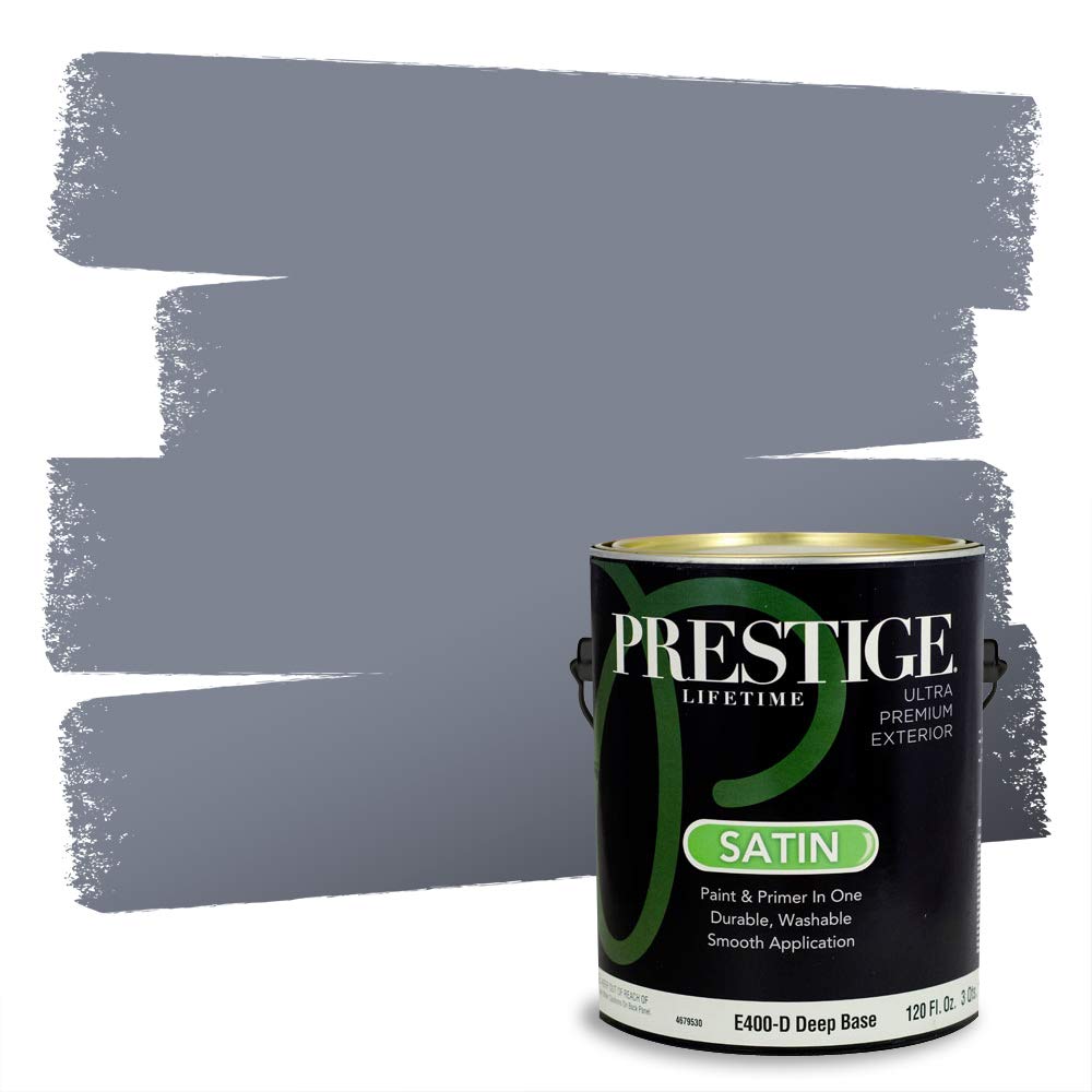 PRESTIGE Paints Exterior Paint and Primer in Satin Hammer Grey