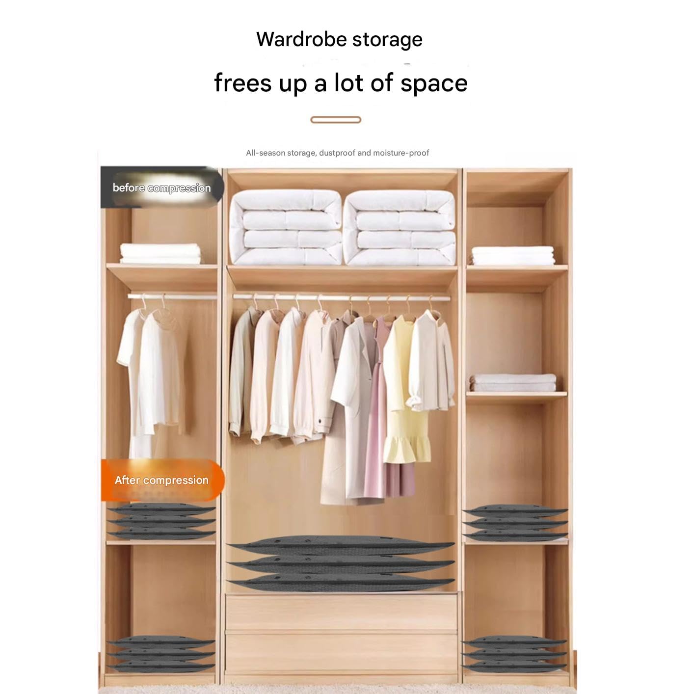 Conjunto de bolsas almacenamiento al vacío con bomba eléctrica hermético ahorro espacio para doméstico y equipaje viaje ideal la organización ropa cama