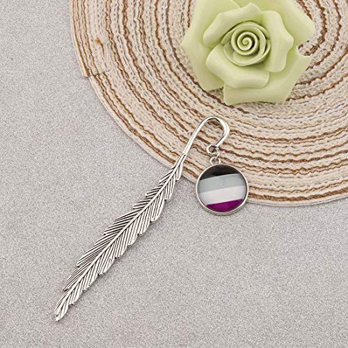 Image of CHOORO Gay Pride Gift LGBT Bookmark Rainbow Pride Bookmark LGBT Jewelry Bisexual Pride Gift Transgender Pride Gift LGBT Book Lovers Gift (Asexual bookmark)