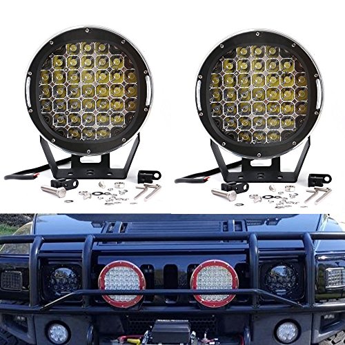 TURBO SII 2PCS 7'' Inch Round 51W Indensity LED Spot Flood Combo Work Light For Offroad 4WD 4x4 Truck Pickup SUV ATV UTV Auxliary Front Bumper Light Bar Replacement/Roof Driving Headlights
