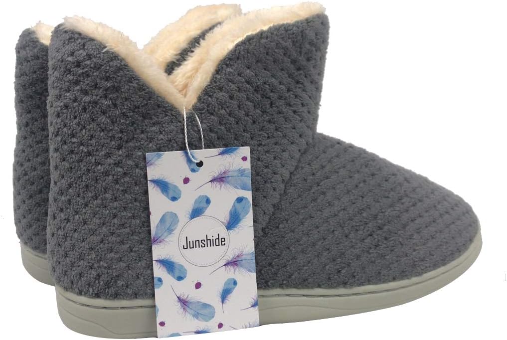 Women's Cozy Bootie Slippers Fuzzy Outdoor Indoor House Slippers - Image 7