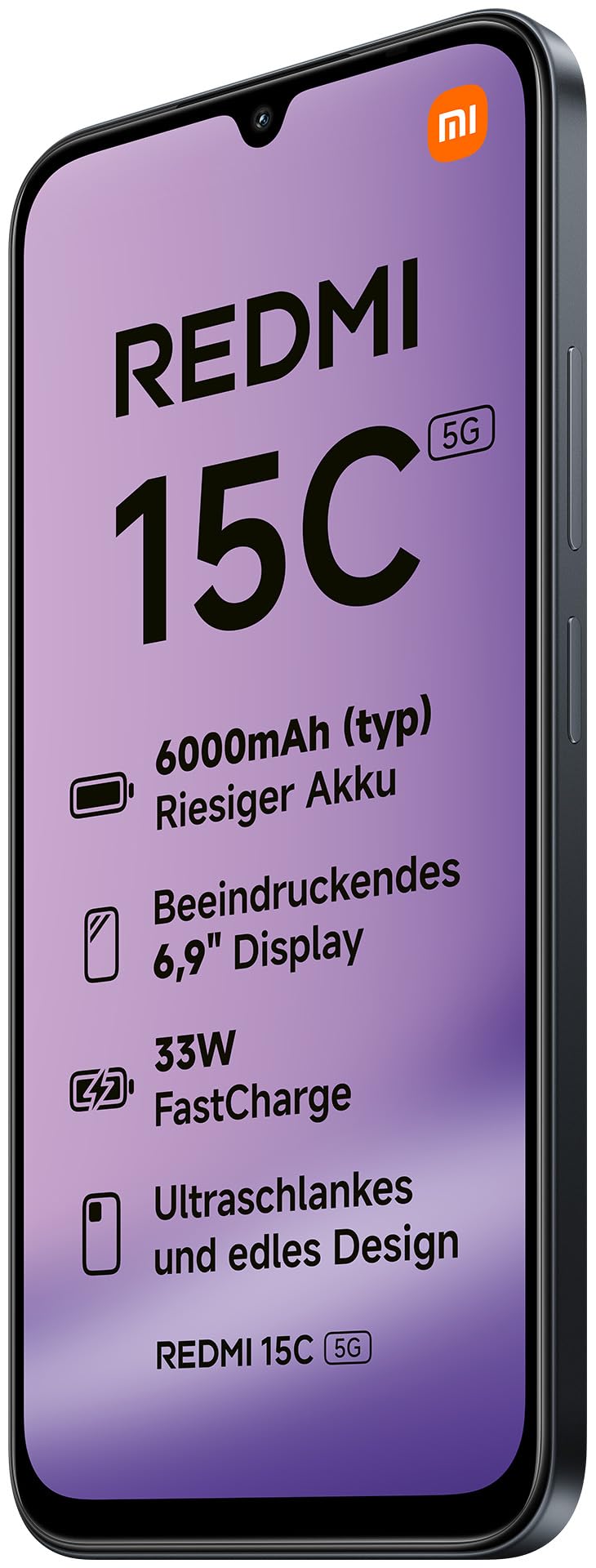 Xiaomi Redmi 15C 5G (4GB+128GB) midnight black