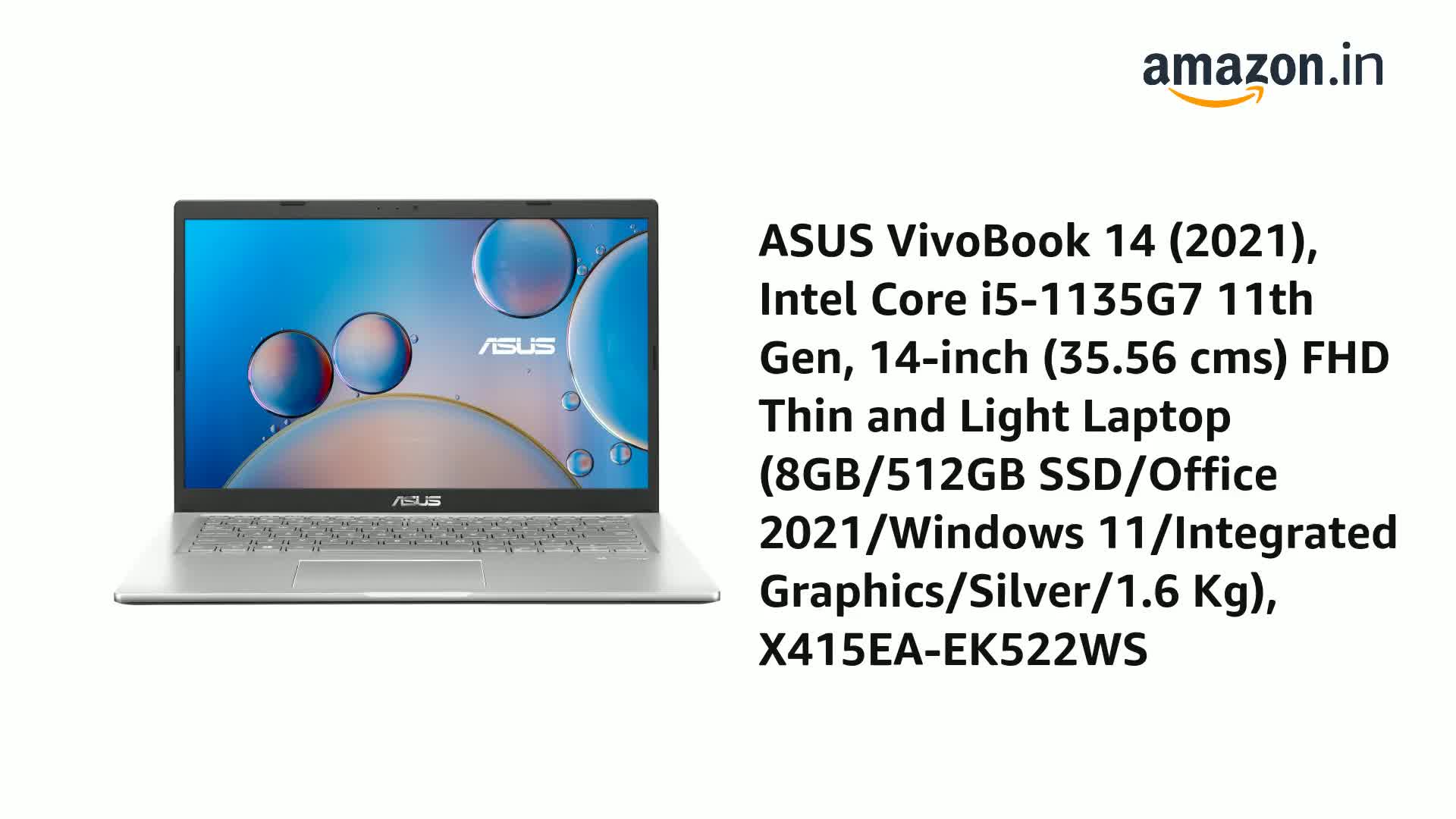 Amazon.in: Buy ASUS VivoBook 14 (2021), Intel Core i5-1135G7 11th