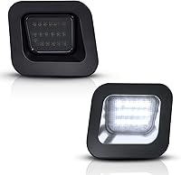 Asgohme Super Bright Smoke Lens LED License Plate Lights for 2002-2019 Dodge RAM 1500/2500/3500 Trucks - 2 Pack Plug & Play Replacement