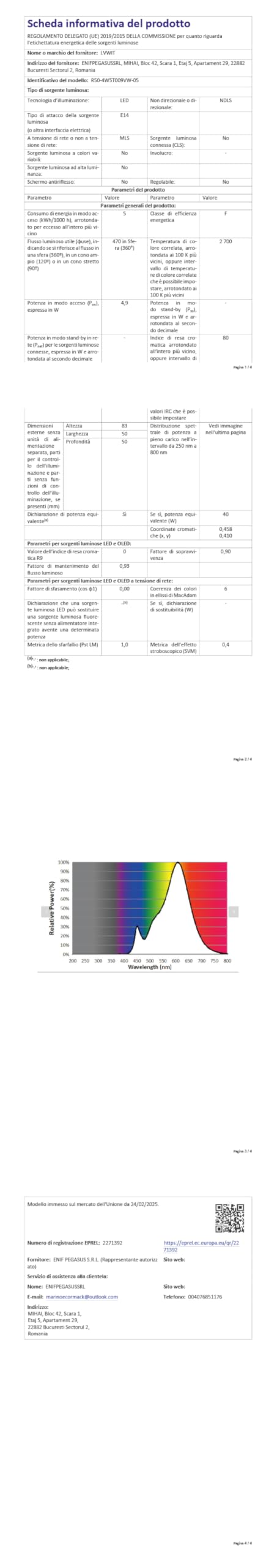 Karyoosi Lampadine LED E14 7W Equivalenti a 60W, Lampadina LED E14