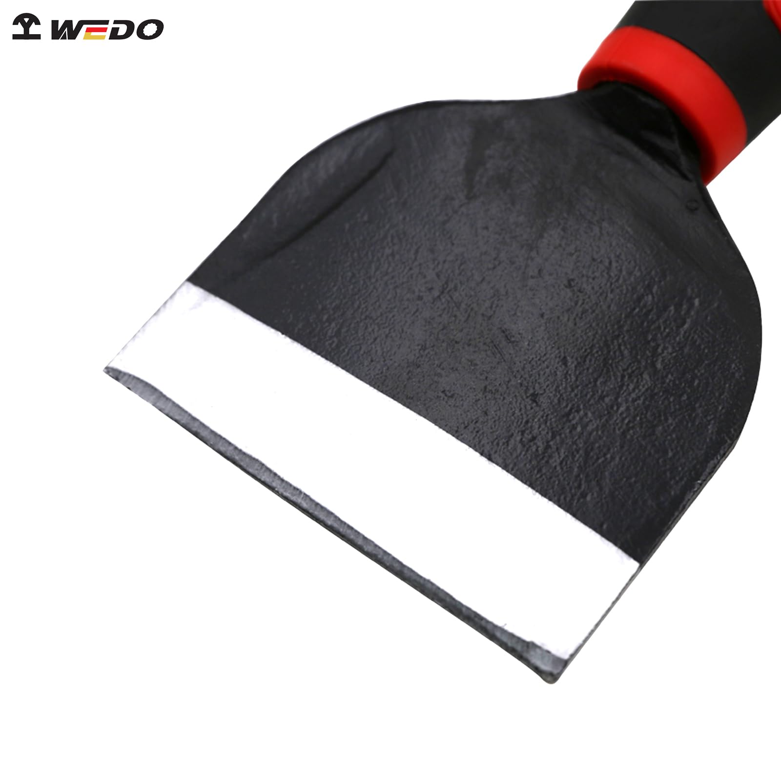 WEDO Set di 3 scalpelli a punta e piatta (11 x 16 mm), scalpello per mattoni da 22 x 100 mm, in acciaio ad alto tenore di carbonio, protezione per le mani, utilizzato per pietra, mattoni, cemento