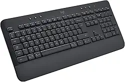 Teclado Sem Fio Logitech Signature K650 Com Apoio para as Mãos, Resistente a Derramamentos, Teclado Numérico, Conexão Bluetooth ou Receptor USB Logi Bolt - Grafite