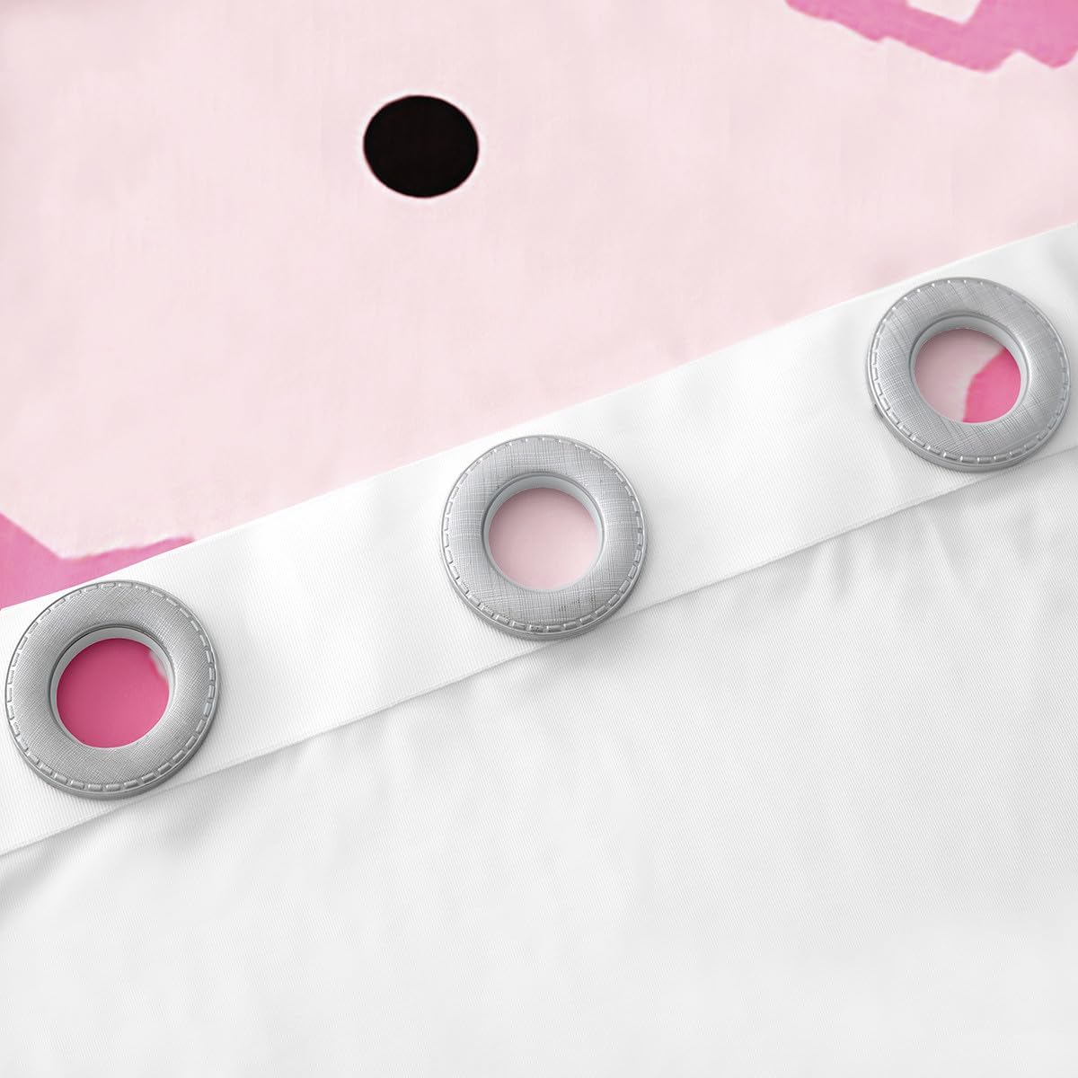 Taekwondo Kids Window Curtains,Stars Geometric Dots Abstract Kung Fu Window Drapes for Girls Boys,Martial Art Sport Game Modern Pink Girly Window Treatments Grommet Top 2 Panel Set,38Wx45L inch