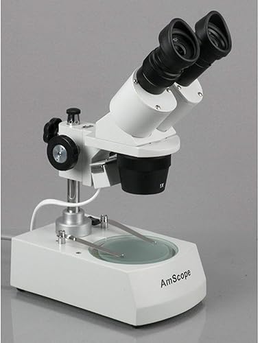 Miniatura 3 de AmScope SE305R-P Microscopio estéreo binocular montado hacia adelante, oculares WF10x, ampliación 10X y 30X, objetivos 1X y 3X, iluminación halógena