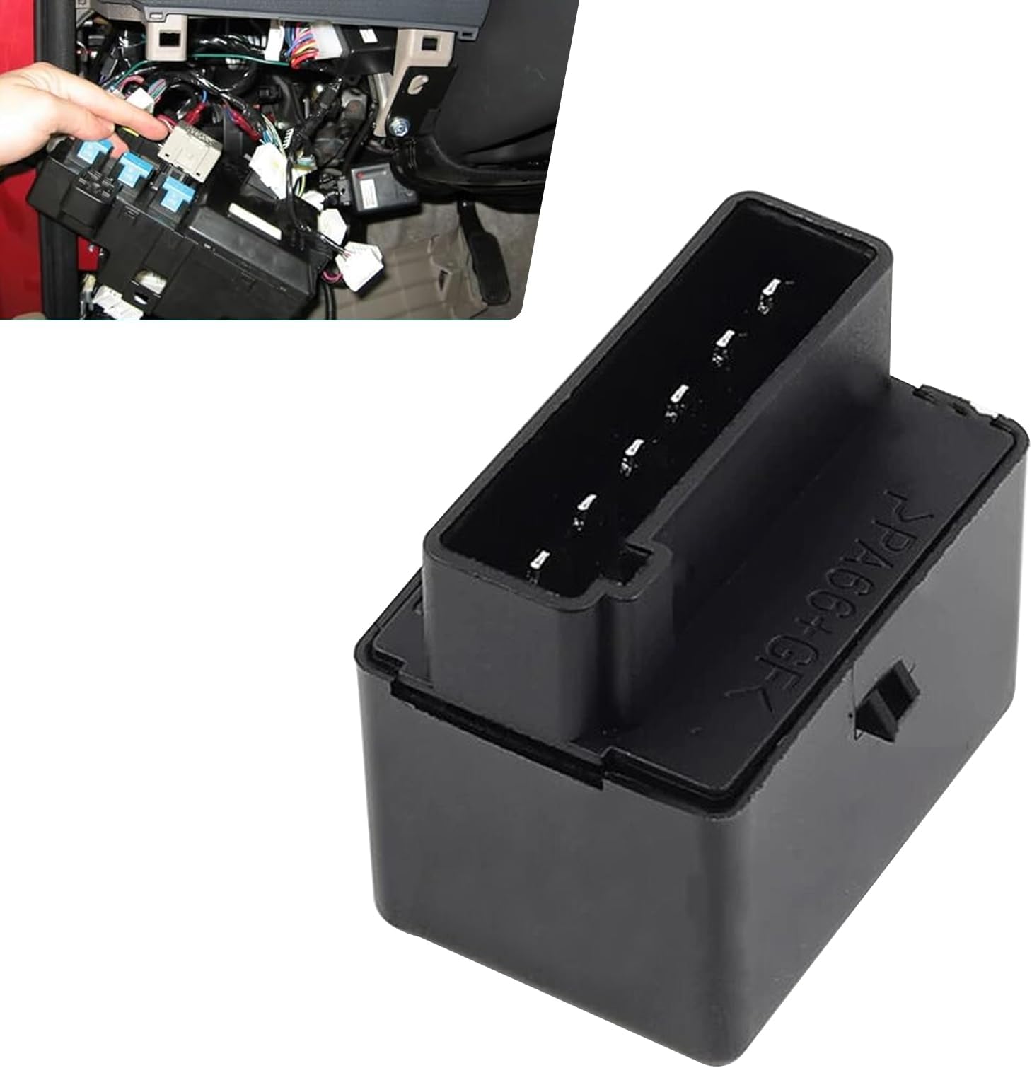 LED Flasher Relay, 6 Pin LED Turn Signal Flasher Replacement OEM #38300-SDB-A03, Compatible with Honda Accord 2003-2007 Ridgeline 2006-2014 Odyssey 2005-2010 (Black)