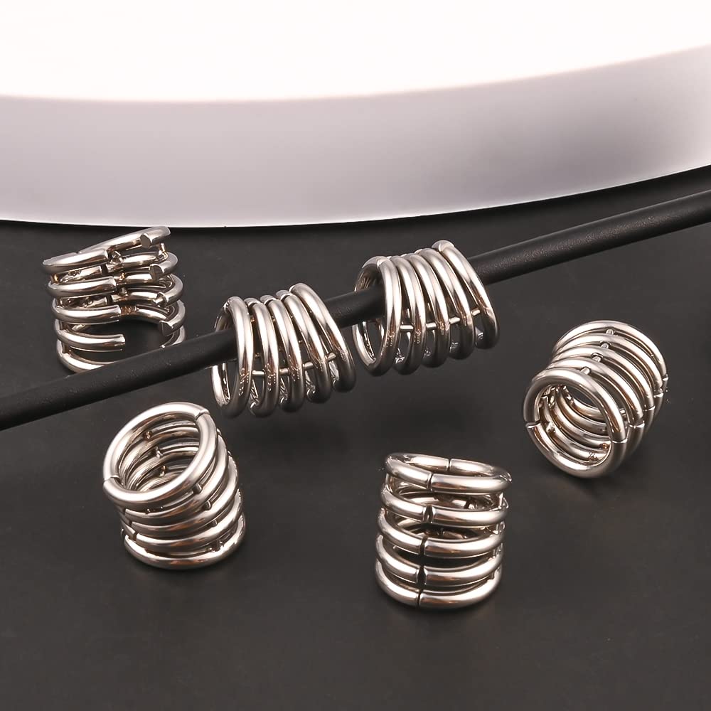 Vankula Peso Lobo Pesi Orecchie ear weights dilatatori in Acciaio inossidabile Anelli Impilati lobi piercing espansori Gioielli Uomo Donna 5mm 6mm 12mm Nero Argento Oro