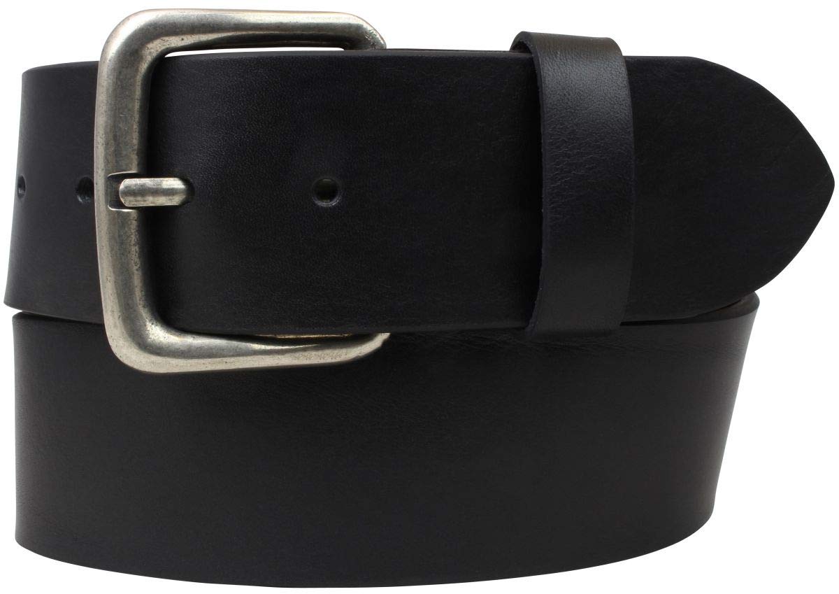 Jeansgürtel aus Vollrindleder 5 cm | Leder-Gürtel für Damen Herren 50mm | Breiter Ledergürtel aus echtem Leder