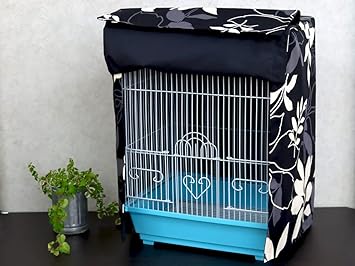Amazon 日本製 様々なケージに対応 鳥かごカバー Bボタニカル柄 ｌ 幅46cm 奥行47cm 高さ52cm 暗幕 マルカン マルワ ホーエー Hoei Sanko ヒーター カーテン ケージ バード 鳥 インコ エサ 飛び散り ブロック バードパレス ハートフルハウス イージーホーム