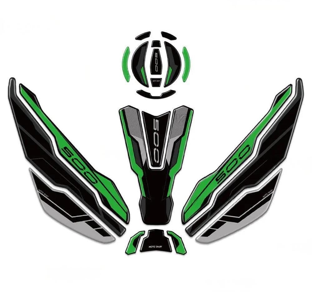 Autocollant Z 500 Ninja 500 vert anti-rayures protection réservoir