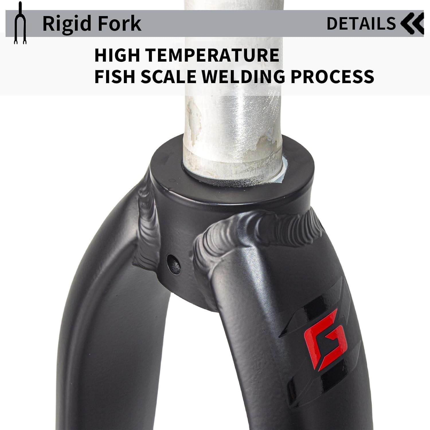Forcella MTB Rigida in Lega di Alluminio da 26/27,5/29 Pollici, Tubo sterzo Dritto da 1-1/8 Pollici, sgancio rapido, Compatibile con Freno a Disco, Forcella Anteriore MTB