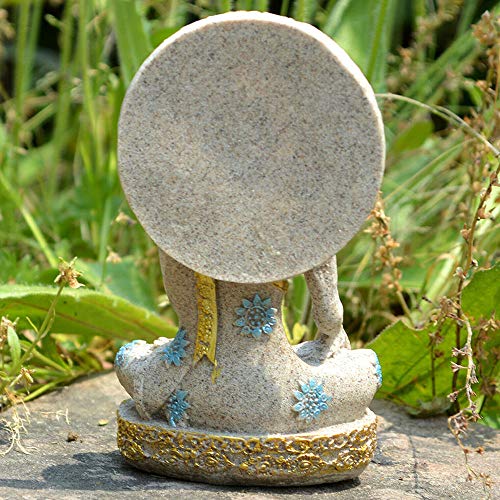 Estatua Buda Thai de Resina y Piedra de 12 cm miniatura 5