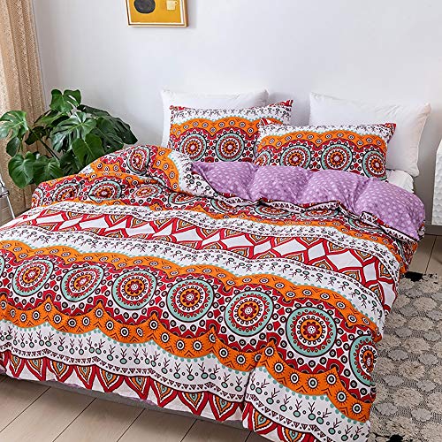 Parure de lit double chaude et confortable avec housse imprimée