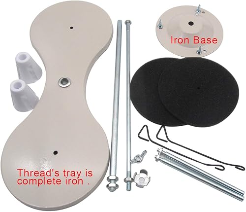 Miniatura 3 de ckpsms Marca - 1SET # 228776 2 carrete de hilo de soporte+base de hierro para máquinas de coser industriales/domésticas