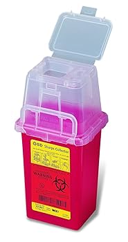 SHARP - てったん Sharps Container, Counterbalanced Lid, Clear, 5.4 Quart