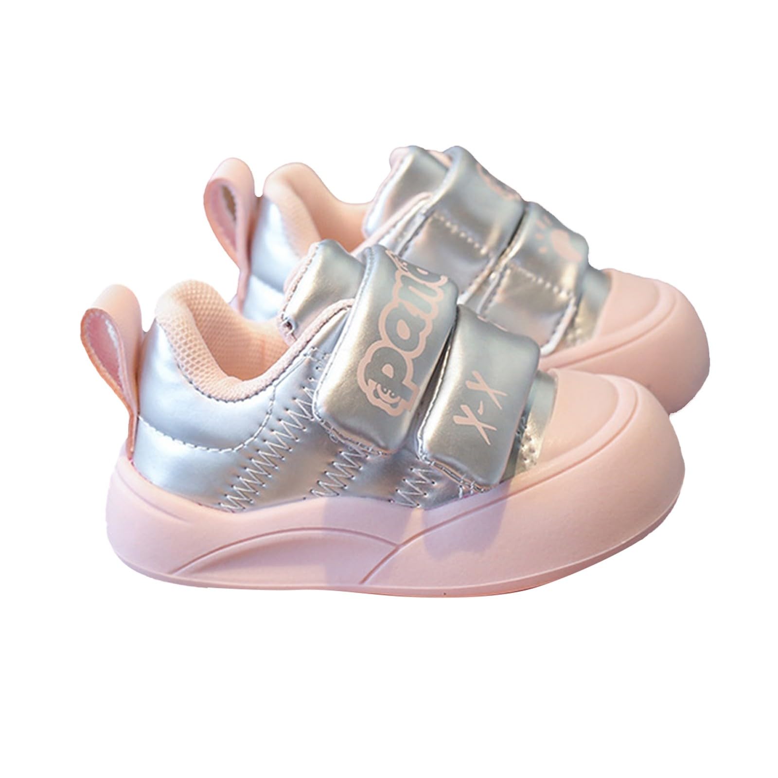 Toddler Boys Girls Sneakers Casual Shoes Baby Ankle Walking Shoes Soft Sole Non Slip Sports Shoes Lightweight Prewalkers (Pink, 6-9 Months)