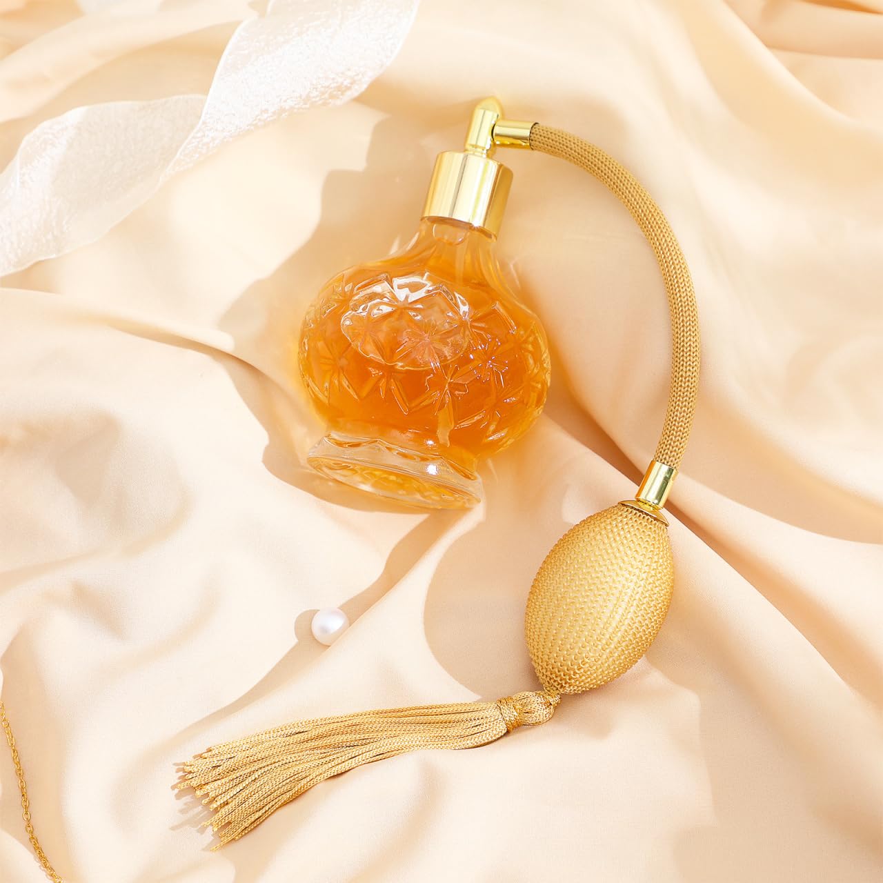 Spryskiwacz do perfum z 1 sztuką perfum w stylu vintage, butelka do ponownego napełniania, butelka na perfumy z butelką na perfumy w stylu vintage