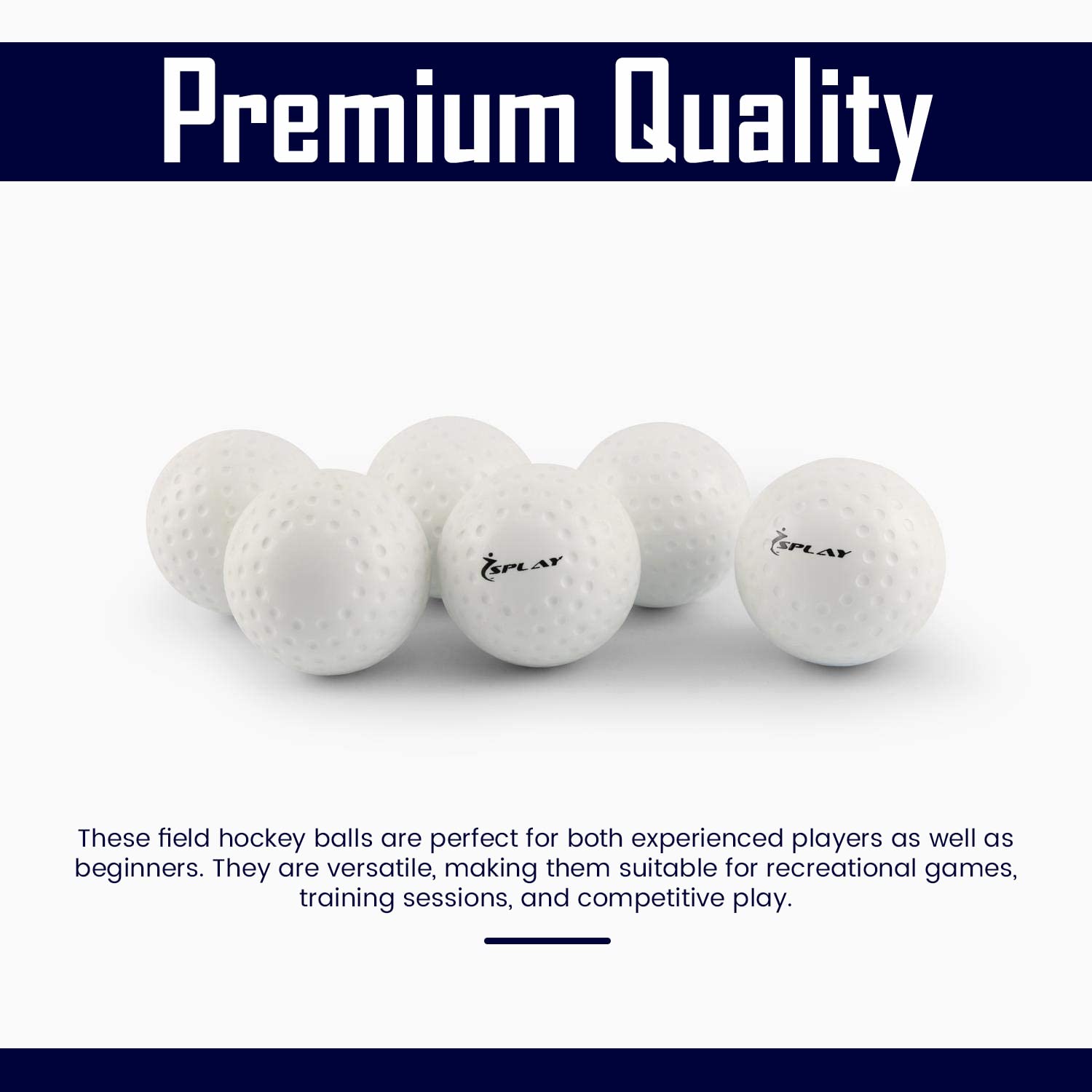 Lot De 6 Balles De Hockey TUGITE CLUB – Blanches – Taille Unique
