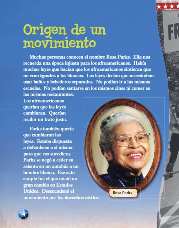 Teacher Created Materials - Primary Source Readers Content and Literacy: Estadounidenses asombrosos: Rosa Parks (Amazing Americans: Rosa Parks) - - Grade 3 - Guided Reading Level O - Image 4