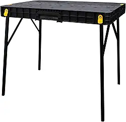 Stanley Bancada de Trabalho Dobrável e Portátil, com Capacidade Máxima de 320kg, Ferramenta Ideal para Comerciantes, Modelo STST834921
