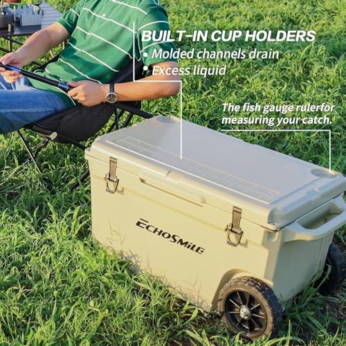 Image of EchoSmile 25 /30 /35 /40 /60 /75 Quart Rotomolded Cooler, Built to Stand up to The Rigors of The Journey