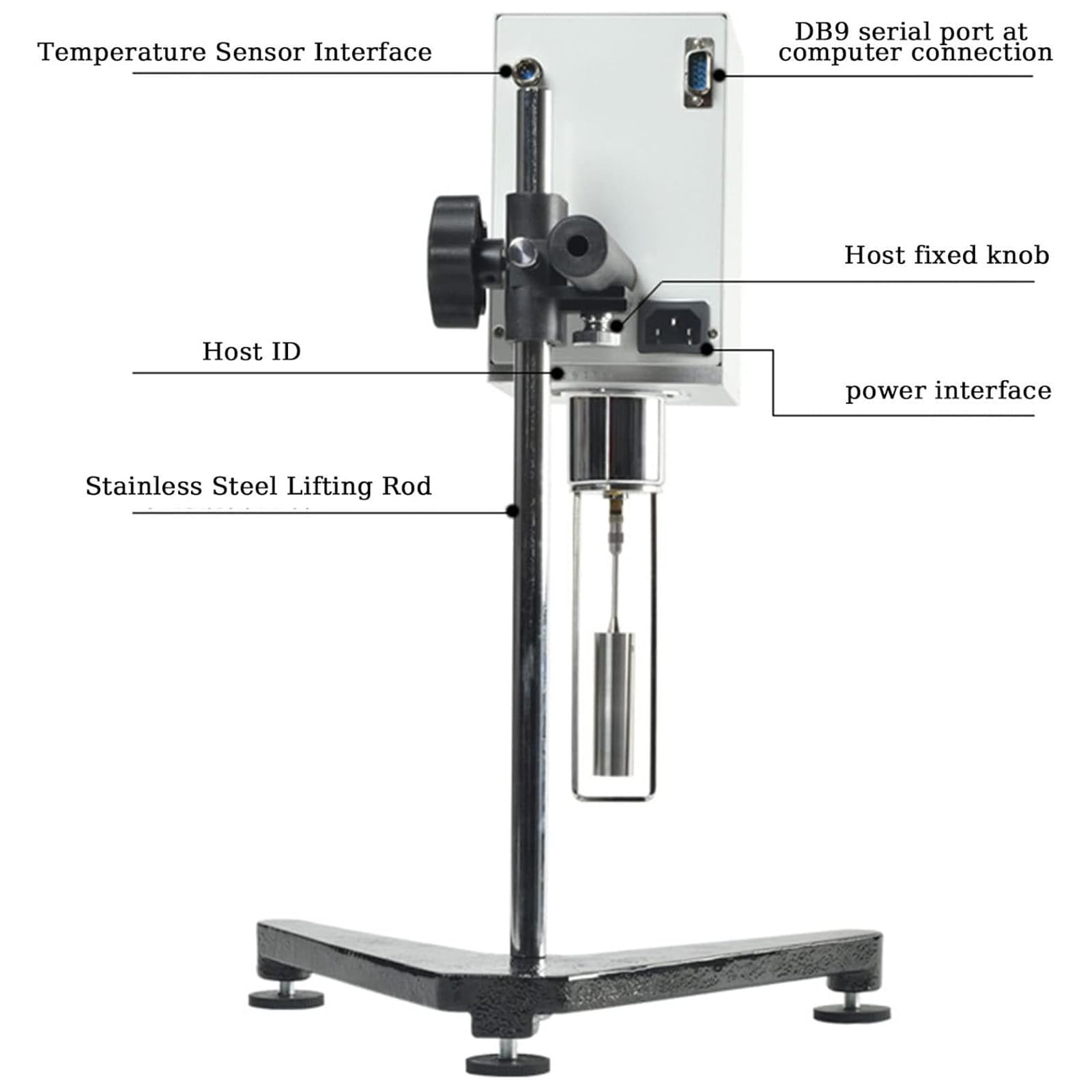 Viscosimetro Rotativo Digitale,Viscosimetri da Laboratorio con 4 Rotori,Misuratore Viscosità,Display LCD,Misuratore Fluidimetro con Accuratezza ±3% per Adesivi per Vernici Grasso,NDJ-9S