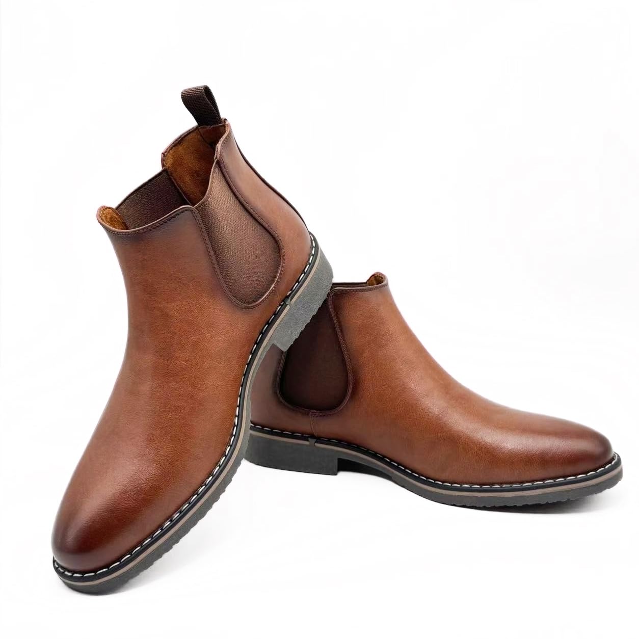 Finishing & Sewing Bottines Chelsea pour homme, Smart Casual à enfiler