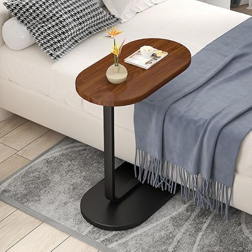 幅30×奥行60×高さ63cm サイドワゴン コの字 テーブル 移動式テーブル ベッドサイドテーブル ソファサイドテーブル リビングサイドテーブル なめらかな表面 角が丸い 省スペース ハイタイプ 傷・汚れ・水分・熱に強い天板 ナイトテーブル