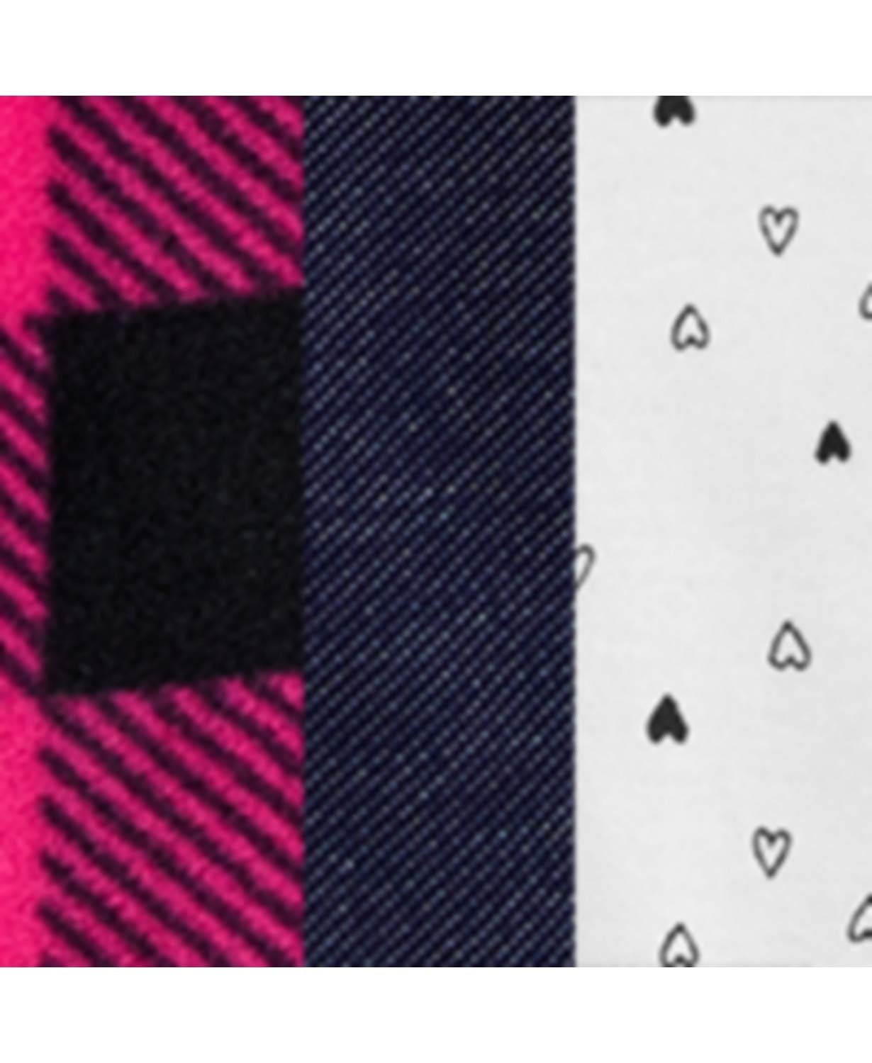 Carter's Baby Infant Heartfelt Plaid 3-Piece Leggings Set Outfit - Fuchsia