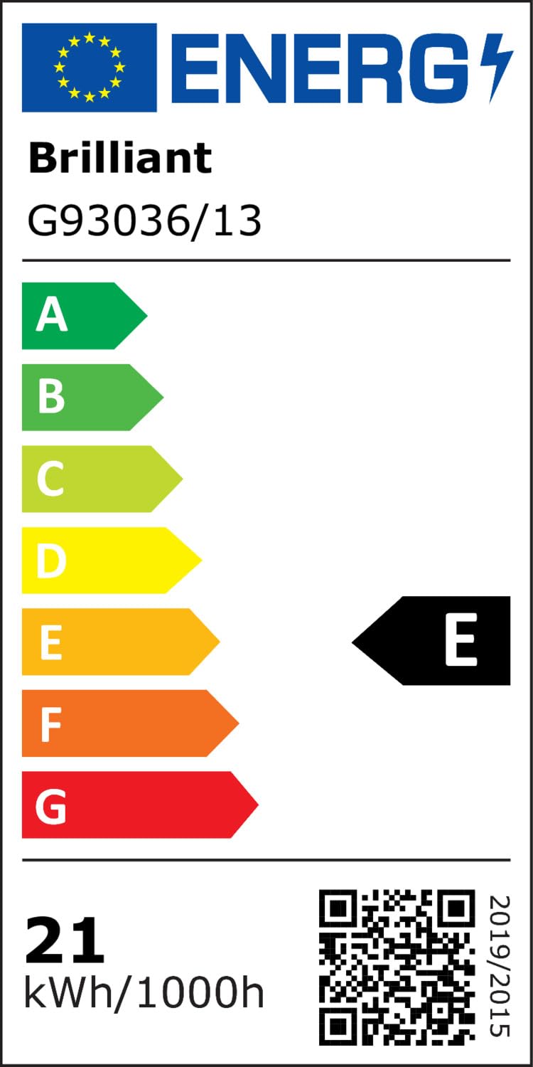 BRILLIANT lampada Ollie LED braccio illuminante braccio di lettura ferro/bianco | 1x SMD LED 18W integrato, 1600lm, 3000K | Proiettori e braccio di lettura regolabili tramite dimmer rotante | L