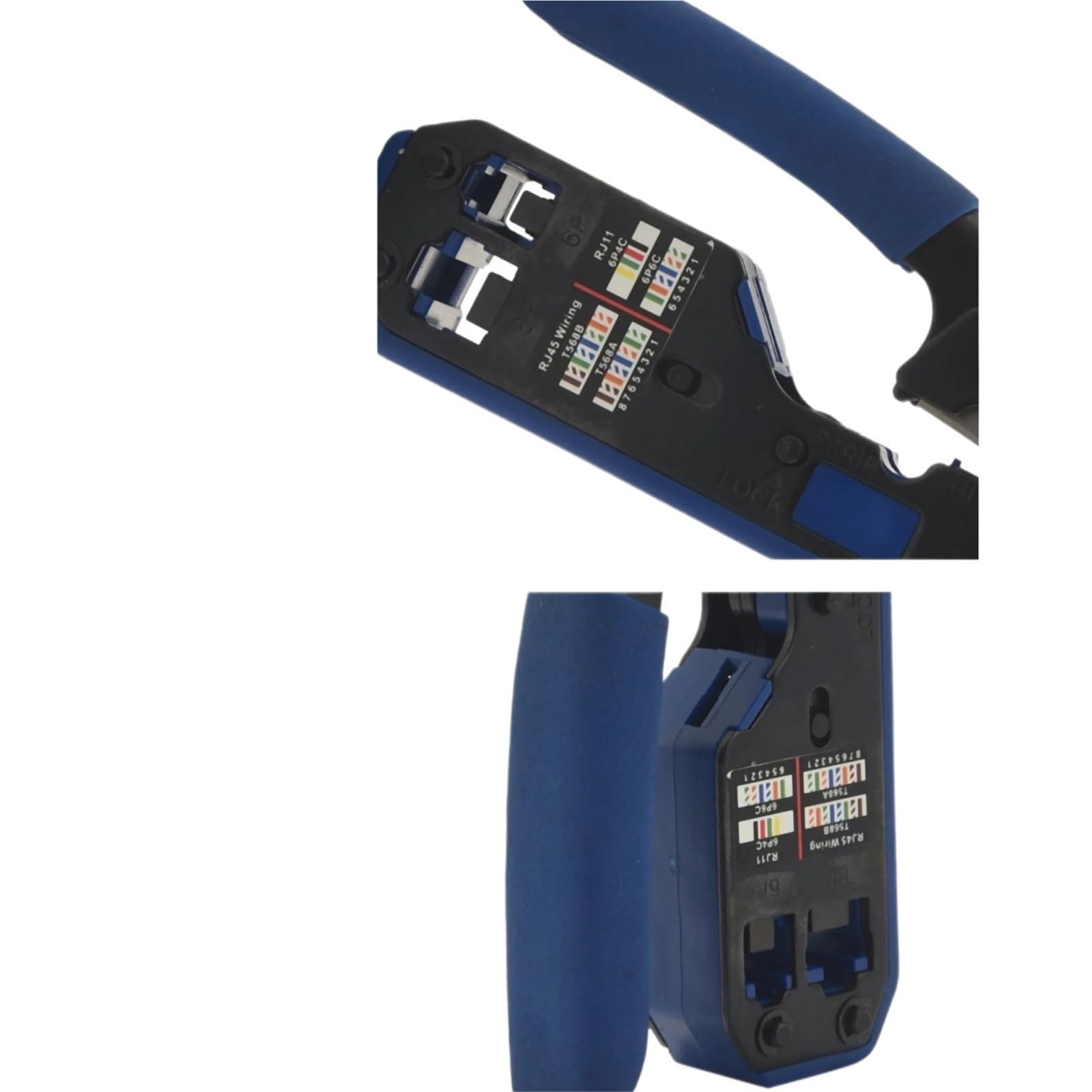 Tester for cavi di rete Kit di strumenti di crimpatura RJ45 CAT5 CAT5E CAT6 Kit di strumenti di crimpatura, connettore RJ45 CAT6 da 50 pezzi | Network Cable Tester RJ45 Crimp Tool Kit CAT5 CAT5E CAT6 Crimping Tool Kit, 50PCS RJ45 CAT6 Connecto