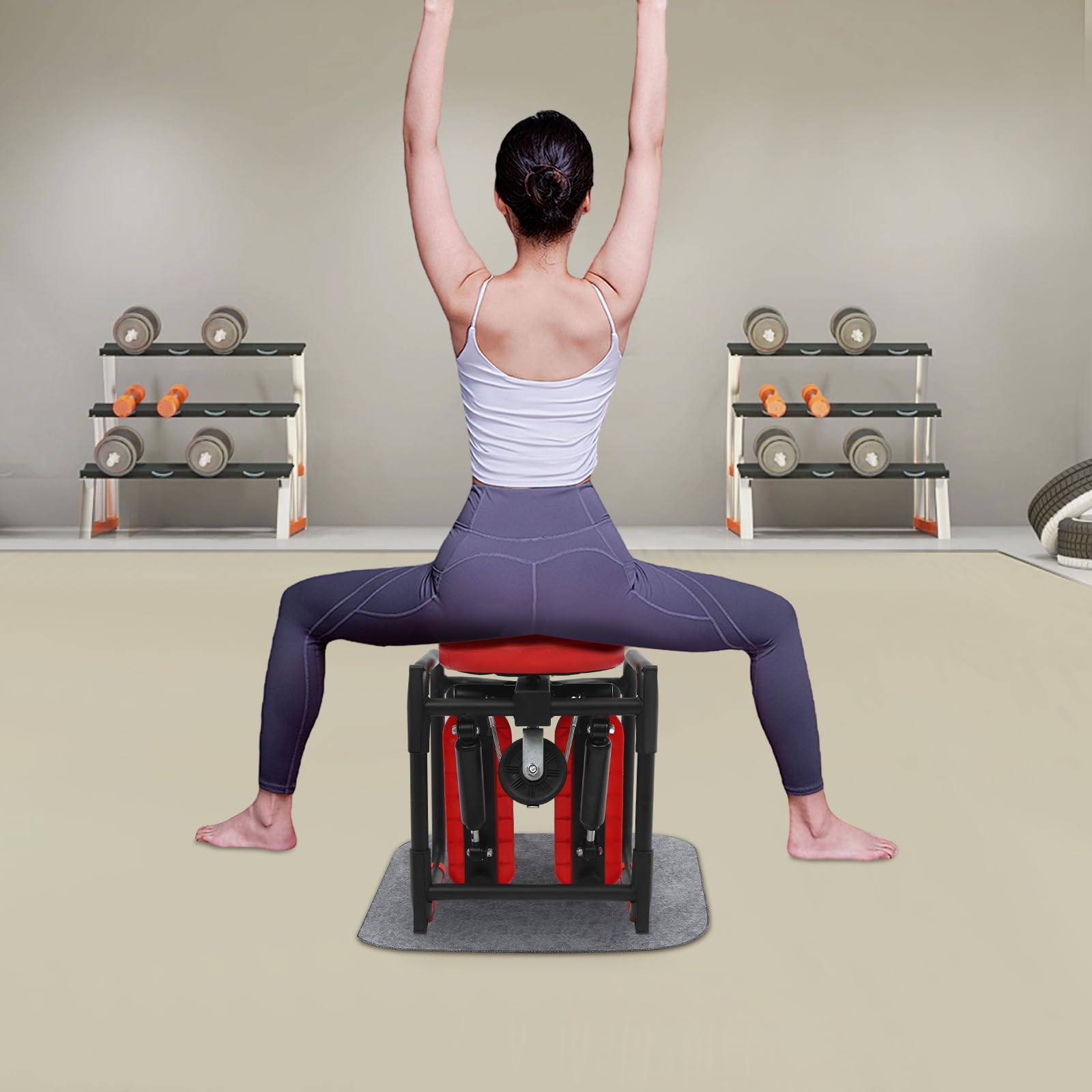 Stepper per casa, cyclette con display a LED e bande di resistenza, mini stepper idraulico per fitness fino a 100 kg, allenamento silenzioso per gambe per tutto il corpo, nero e rosso