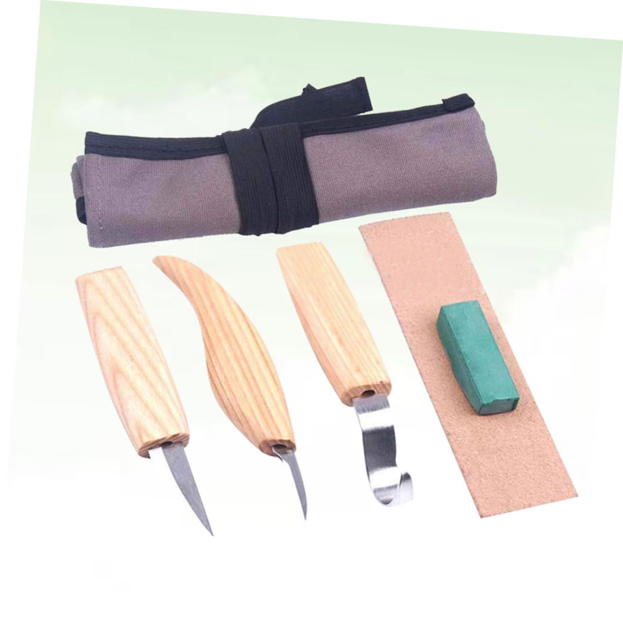 Uonlytech 6stücke Holzschnitzset Mit Handschnitzmeißeln Scharfkantigem Holzbeitel Und Schreinerwerkzeug Inklusive Grauer Tasche Und Schnittfesten Handschuhen Für Holzarbeiten